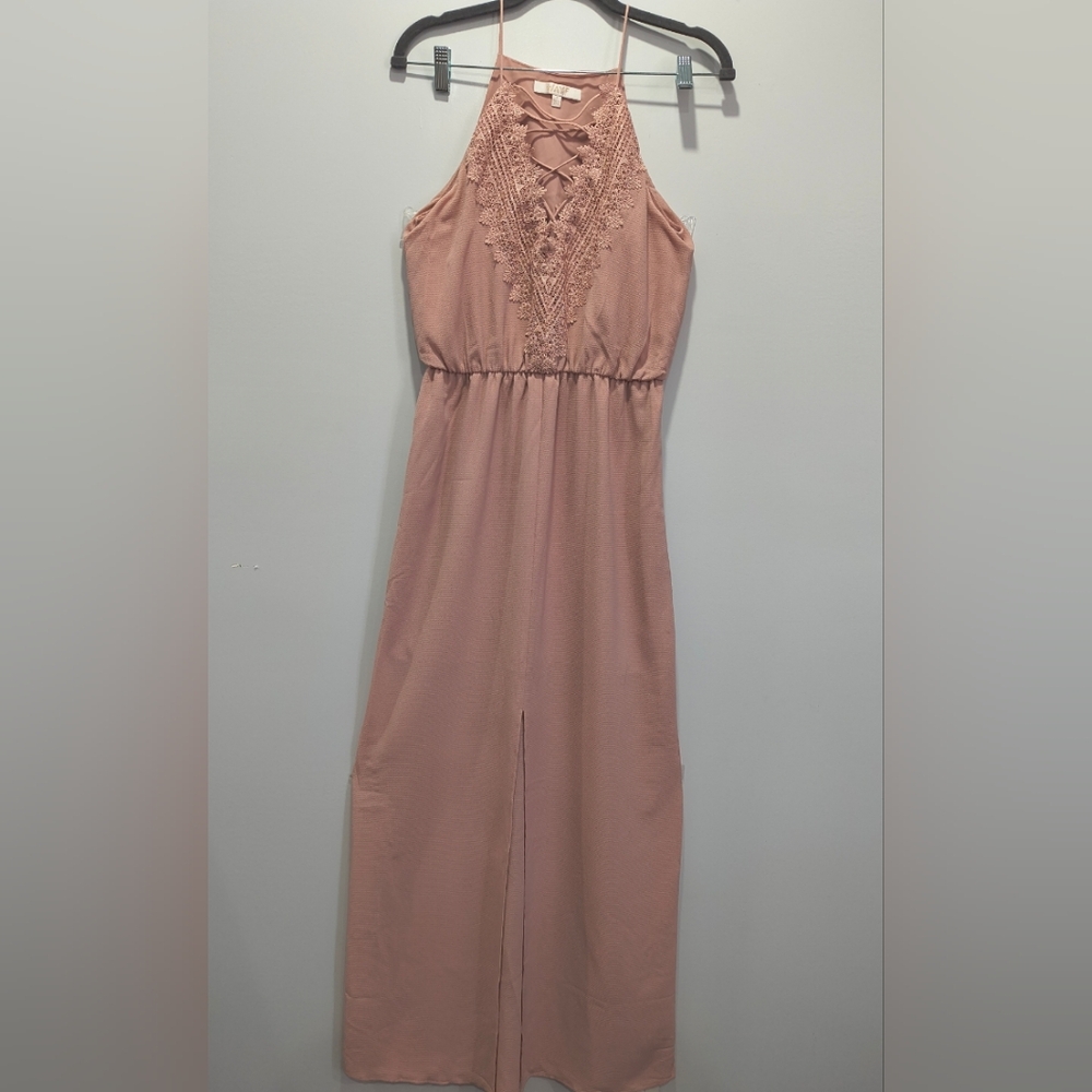WAYF Lace‐Trim Maxi Dress Mauve Size S – Good Condition